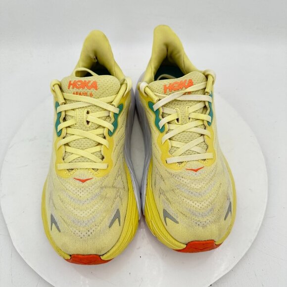 Hoka One One Arahi 6 Women Size 6.5B 1123195-YPSC Yellow Pear Sweet Corn Shoes - Picture 3 of 13